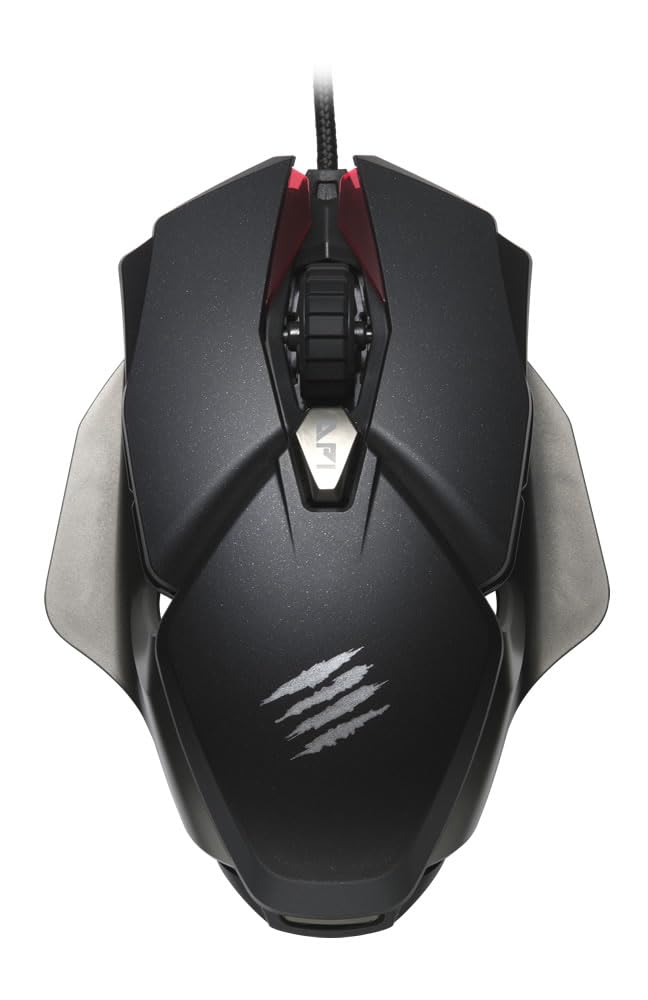 MAD CATZ Rat Bat 6+ Souris Gamer Filaire Ambidextre - Souris Ergonomique 10 Boutons Programmables - Capteur 16000 DPI - Souris Gaming PC Noire RGB