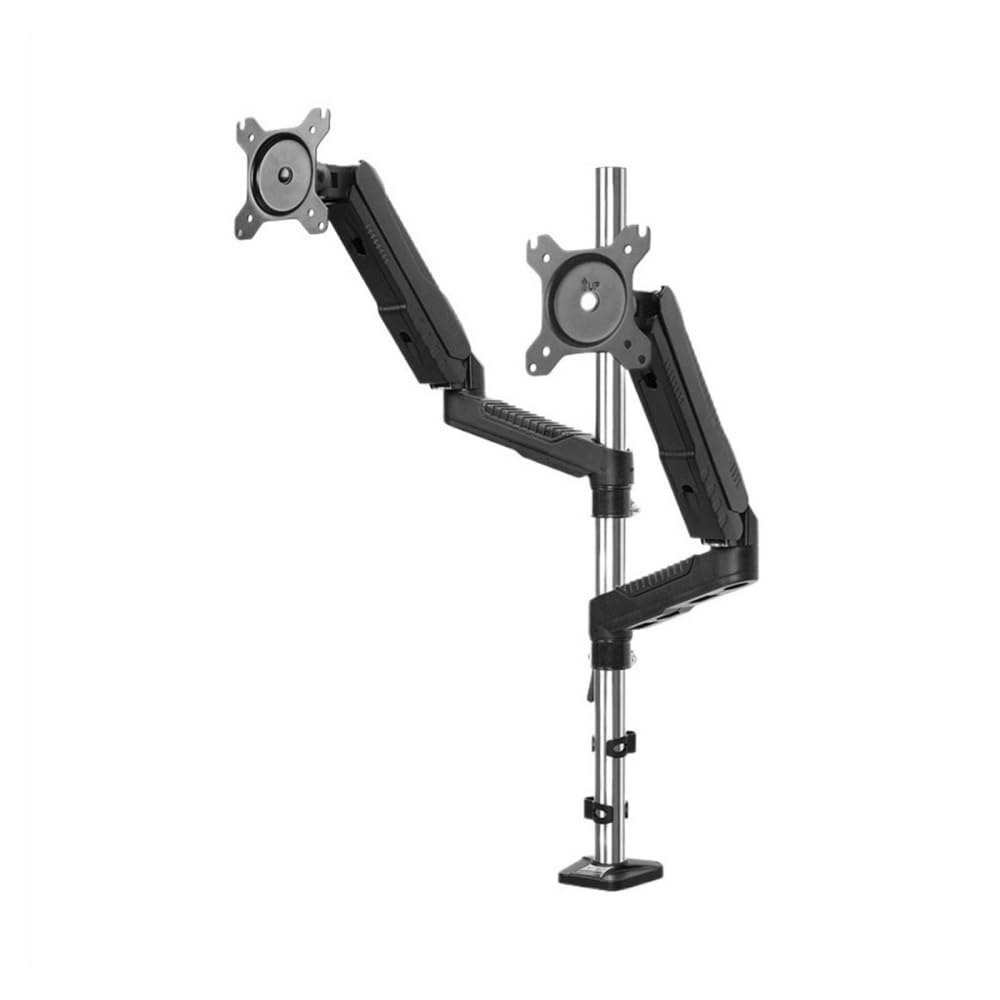 Support double moniteur articulé 15-27" de bureau avec bras ergonomique VESA mouvement complet