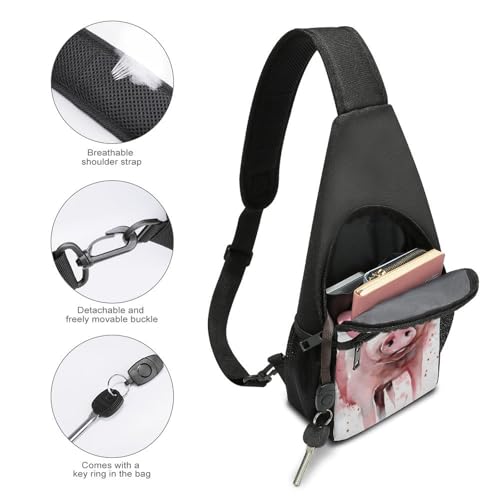 Bolso tipo sling casual para viaje y senderismo unisex miniatura 4