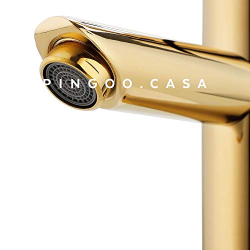 Pingoo.Casa, Torneira para Banheiro, Misturador Monocomando, Baixa Xingu, Dourado