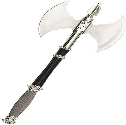 BladesUSA HK-079A Acha de fantasía de batalla medieval con placa de exhibición 21 pulgadas de largo