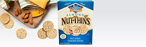 Blue Diamond Almonds Nut Thins Gluten Free Cracker Crisp Snacks, Original, 4.25 Oz Boxes (Pack of 6)