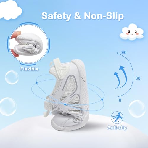 BARERUN Toddler Shoes Boy Girl Sneakers Lightweight Breathable Barefoot Running/Walking Shoes Toddler Tennis Shoes with Adjustable Tightness3