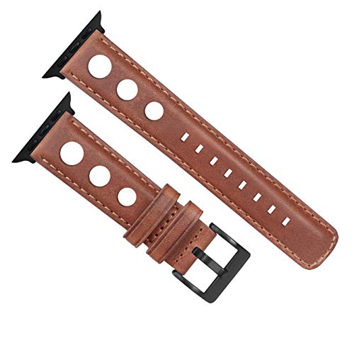 Image of BARTON WATCH BANDS - Horween Leather Watch Bands Compatible with Apple Watch Models - 1, 2, 3, 4, 5, 6, 7, 8, 9, 10, SE, Ultra & Ultra 2