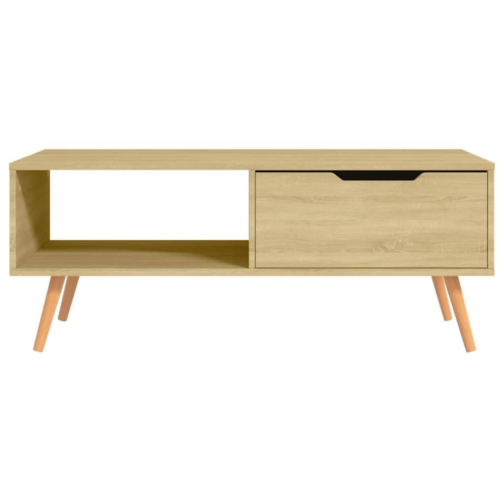 Tavolino da salotto in rovere Sonoma, 100 x 49,5 x 43 cm, in legno