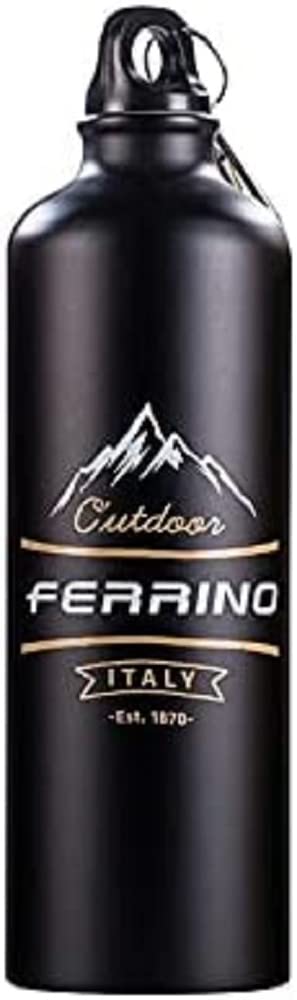Ferrino Pure Aluminium Bottle Unisex Adult,Black, One Size