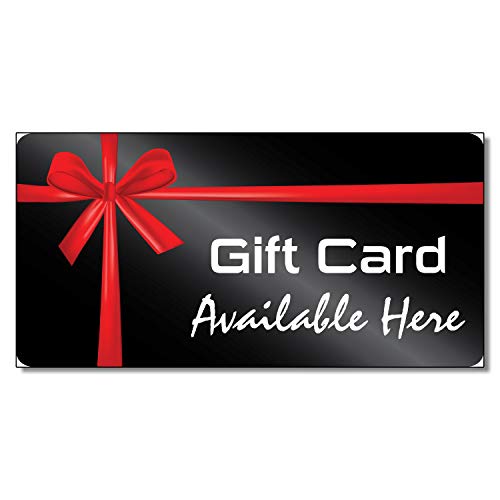 Carte cadeau disponible panneau autocollant pour informer les clients au comptoir de caisse