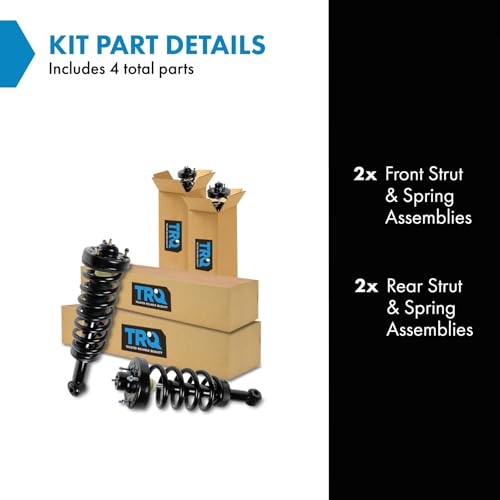 Image of TRQ Front and Rear Strut & Coil Spring Assembly Set Driver & Passenger Sides Compatible with 07-13 Ford Expedition Lincoln Navigator