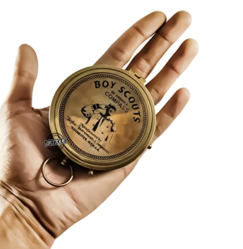 Brújula de regalo de latón - para hijo de papá y mamá - Navegación grabada American Scout - Recuerdos de bautizo, cumpleaños para hombres y mujeres miniatura 7