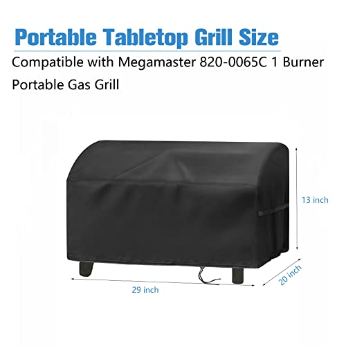 Jungda Grill Cover For Megamaster 1 Burner Portable Gas Grill,Waterproof Small Table Top Bbq Grill Cover,Heavy Duty 600D Outdoor Tabletop Grill Cover #TOP1