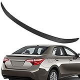 ZSPART Rear Trunk Lip Spoiler ABS Fits for 2014-2017 for Toyota Corolla Sedan Rear Tail Lip Deck Boot Wing Matte Black Spoiler
