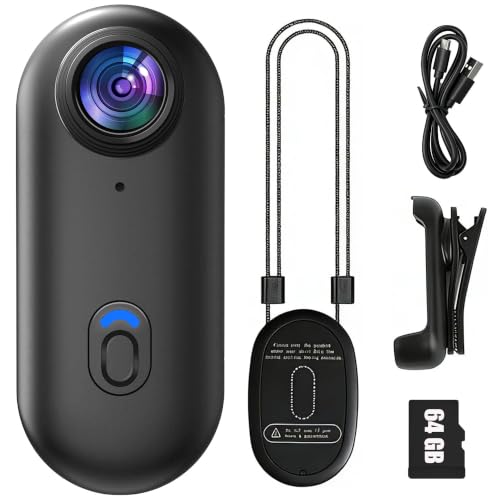 dahocamgo Mini Body Camera 64GB Wearable Camera