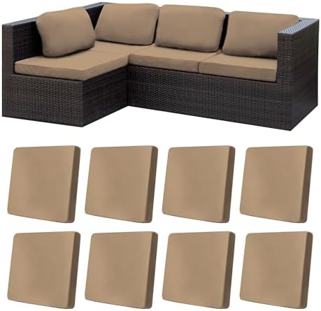 8Pcs Stretch Patio Cushion Covers,Outdoor Couch Covers Replacemen...