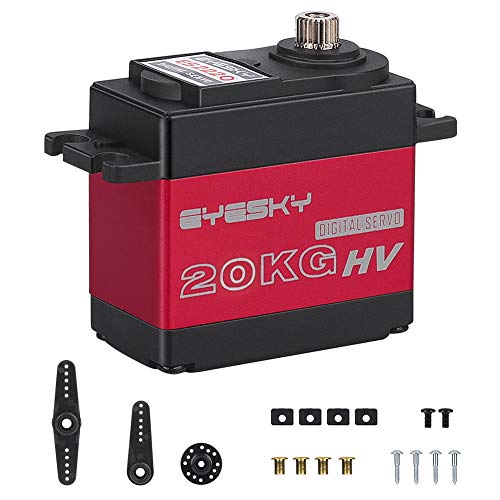 EYESKY 20KG Servo Motor High Torque Full Aluminum Gear Iron Core Motor Waterproof