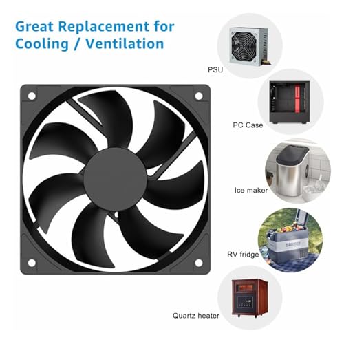 Ventilador de refrigerador 24V DC de 12cm y baja velocidad con extractor silencioso 4