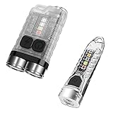 Fuhjythy Mini Linternas con V3, Linterna LED Recargable USB-C de 900 con ImáN Trasero, Linterna de Bolsillo V1 IPX6