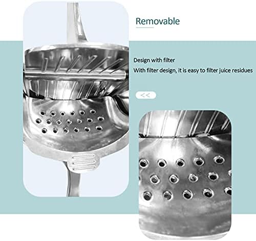 Lemon Squeezer Manual - Heavy Duty Metal - Aluminum Alloy - Single Press Hand - Robust Design - Anti corrosion,Lime Citrus fresh Fruit Orange Apple Juicers cocktail,Easy to Clean,Silver