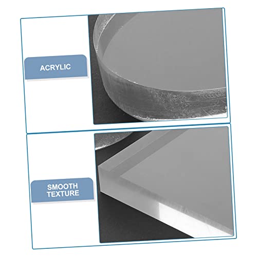 Yardenfun 2 Peças De Folha De Acrílico Transparente Suporte Transparente De Bloco De Acrílico Base D