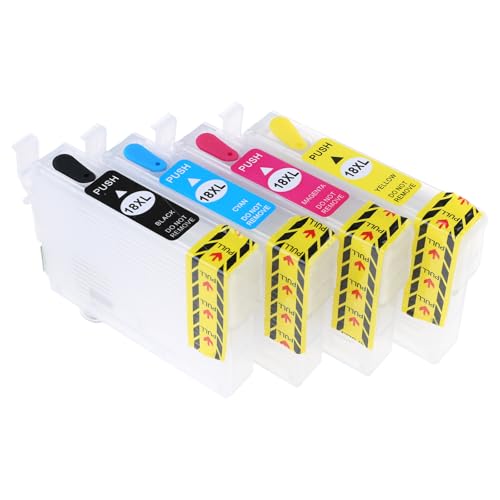 YUGSHNKFC Cartucho Tintas Recarga Reemplazo T1811 T1812 T1813 T1814 para Expresión XP30/XP102/XP202/XP205/XP302/305/402/405/405WH