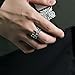 Crown Ring for Men Retro Kingdom Royal Crown Ring (Style A)