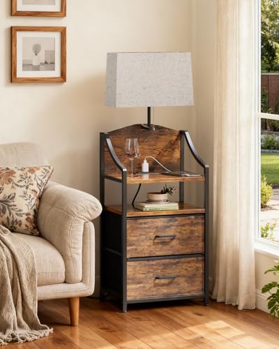 Table de chevet avec station de charge Evermagin pour éliminer les câbles au sol du lit