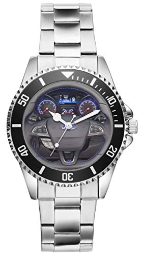 KIESENBERG Men's Watch Gift for Ford Focus RS Fans Cockpit Quartz Analog Wrist Watch 20817