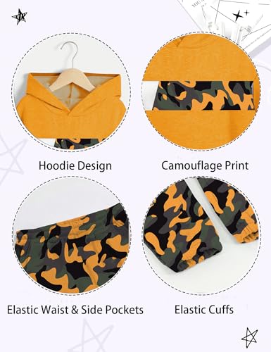Image of Boys Clothes Boy Outfits 2-Piece Long Sleeve Hoodie and Camouflage Pants Boys Fall Winter Clothes for 6-16 Years
