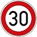 Produktbild Verkehrszeichen Zulässige Höchstgeschwindigkeit 30 Nr. 274-30 | Ø 420mm, Alu 2mm, RA1 | Original Verkehrsschild nach StVO mit RAL Gütezeichen | Dreifke®