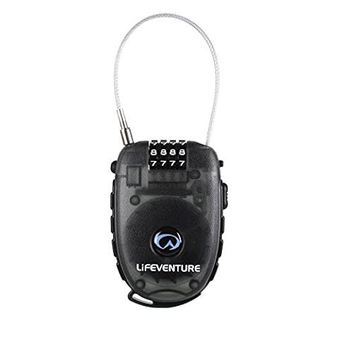 Lifeventure Uniseks 9760 Zapięcie Kablowe, Czarny, 90 cm