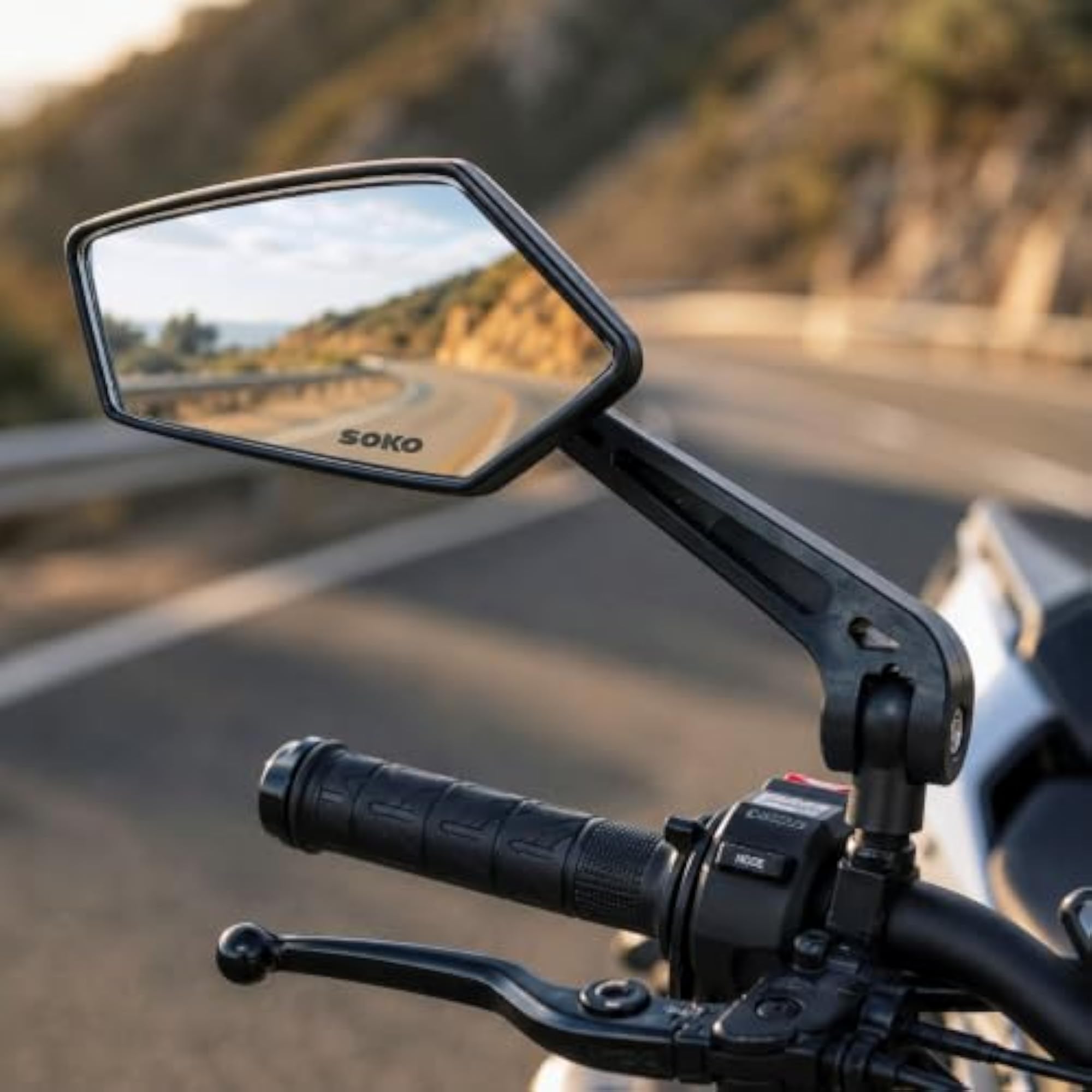 Angular Motorcycle Rear View Mirror Set