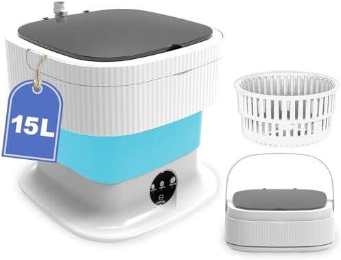 Portable Washing Machine, 15L Mini Washing Machine and Spin Dryer...