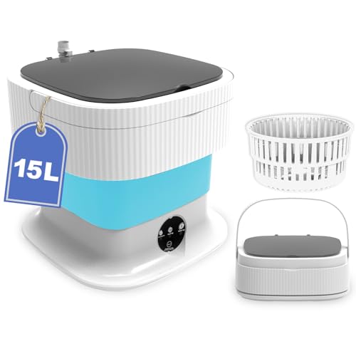Portable Washing Machine, 15L Mini Washing Machine and Spin Dryer...