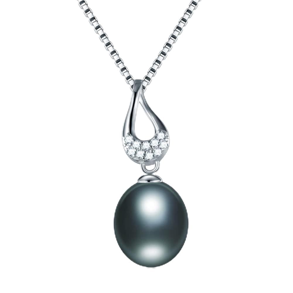 Pendentif en zircon et perles naturelles, le cadeau idéal pour elle - 2