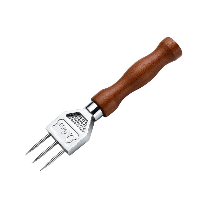 Piccone Ice Bar & Trituradora de acero inoxidable – Trituradora de hielo cóctel mango madera herramienta hielo picado rápido fácil limpieza accesorio esencial bar doméstico para bebida