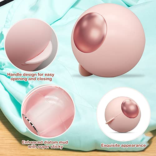 Washable Reusable Sticky Lint Roller Ball For Pet Hair, Portable Gel Lint Roller Pet Hair Remover Tool, Washable Lint Roller Fur Lint Remover For Clothes, Furniture, Carpet, Bed, Sofa (Pink Gold) #TOP5