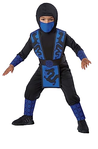 Disfraz Completo Niño Ninja Azul Regal miniatura 2