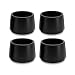 Shepherd Hardware 9768 Leg Tips 1-1/8-Inch Plastic Leg Chair Caps, 4-Pack, Black