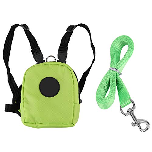 Petyoung Arnés para Mochila para Mascotas con Juego de Correa Mochila Linda para Perros Cachorros Alforjas para Viajes Al Aire Libre Senderismo Correa Ajustable