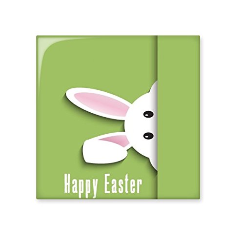 Carreau céramique lapin vert et blanc au motif illustration culture chrétienne