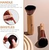 Set de Brochas de Viaje BS-MALL 10 Piezas Profesional de Bambú - Amigable, para Sombra, Corrector y Base Líquida - Ligero y Multiusos de Uso Diario con Bolsa, Fibra Sintética 6