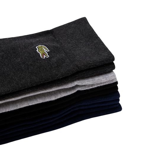Lacoste Men's 5-Pack Solid Croc Socks3