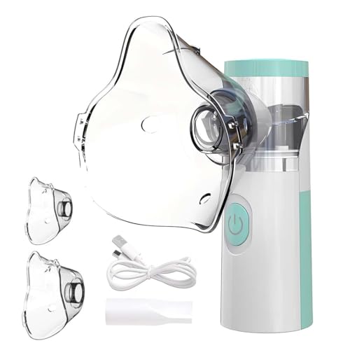 Tomedeks 1 Pieza de inhalador adulto, dispositivo de inhalación, inhalador portátil recargable, adecuado para adultos y niños, inhalador silencioso (verde)