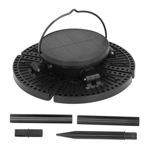 Spot solaire rond pour garage et extérieur encastrable en ABS étanche pour jardin et camping
