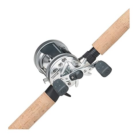 Abu Garcia 7’ Ambassadeur S Fishing Rod and Reel Baitcast Combo, 1+1 Ball Bearings for Smooth Operation, 7’ 1-Piece Rod Cover