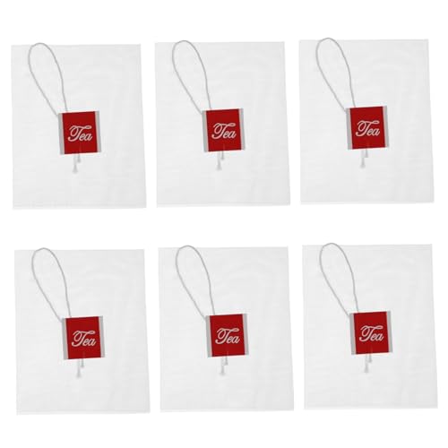 UTHCLO 100個 使い捨てティーバッグ ドローストリング式 茶葉用フィルターバッグ 細かいメッシュで茶葉やスパイスの保存に 軽量コンパクト