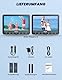 10,5 Zoll DVD Players Auto 2 mit HDMI-Eingang, 5-Stunden-Akkulaufzeit, DVD-Player Auto, USB/TF-Karte, Speicherkapazität, Wiedergabe gleicher/verschiedener Filme, Regionsfrei