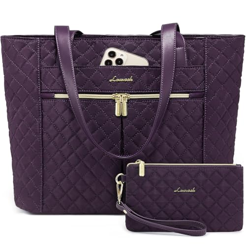 LOVEVOOK 17-inch Quilted Laptop Tote