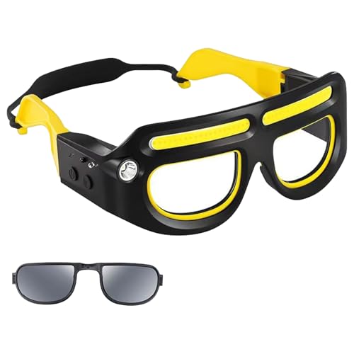 Gafas LED y gafas de ciclismo con lámpara frontal iluminada
