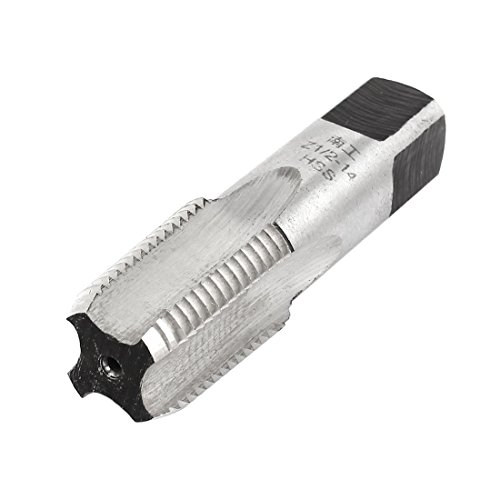 Aexit Z 1/2-14 Taps & Dies NPT 60 Degree Pipe Thread HSS Tap 4 Flutes Tap Extractors 75mm Length