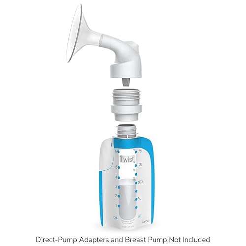 Miniatura 4 de Bolsas de almacenamiento de leche materna directo de la bomba con tapa a rosca Twist Pouches incluye tapas